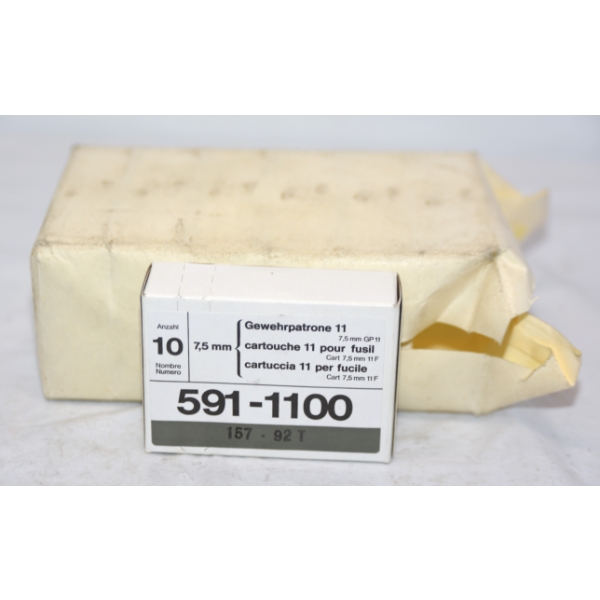 60 Rounds Gewehrpatrone 7.5mm GP11 Ammunition