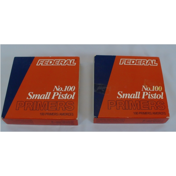 200 Pieces Federal No.100 Small Pistol Primers