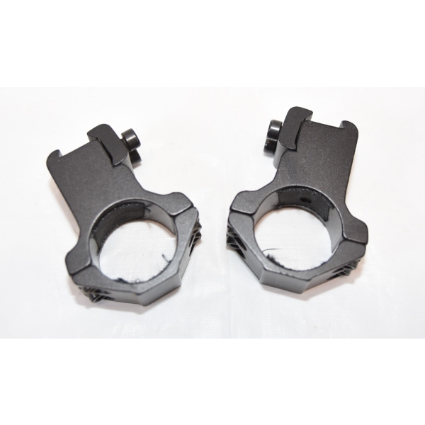 Set 1" High 3/8 Groove Scope Rings W/ Recoil Pin 