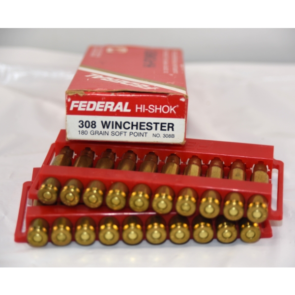 20 Rounds Federal Hi Power 308 Win. 180gr. SP Ammunition