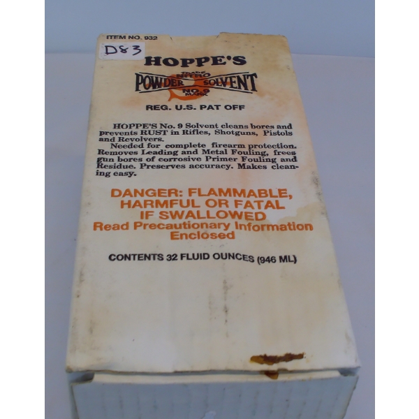 32oz. Bottle Original Hoppe #9 Powder Solvent Sealed