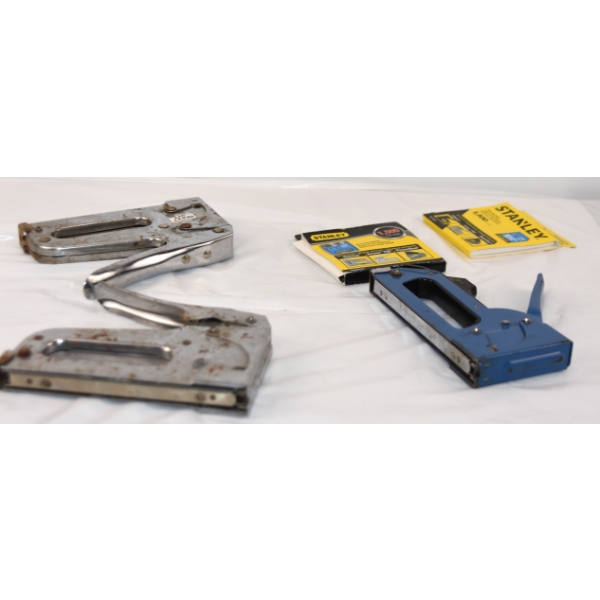 3 Industrial Staplers W/ Staples