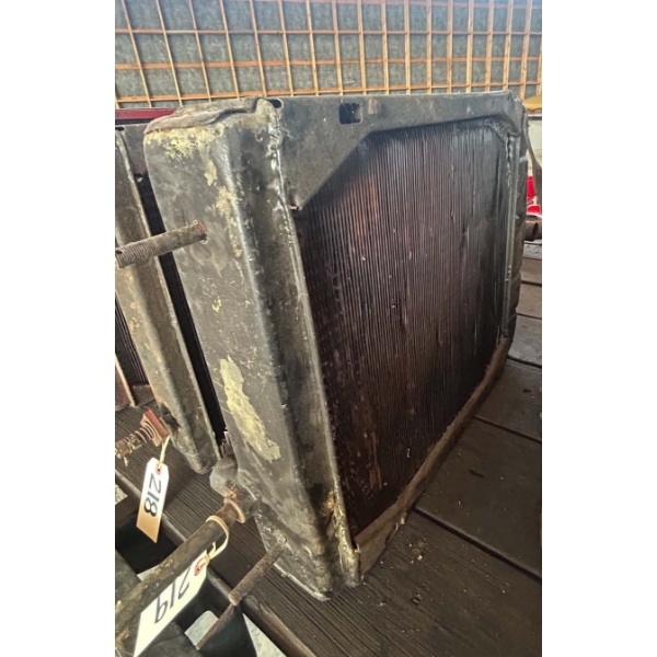 Vintage Tractor Radiator w/ Fan Shroud & Mounting Rods