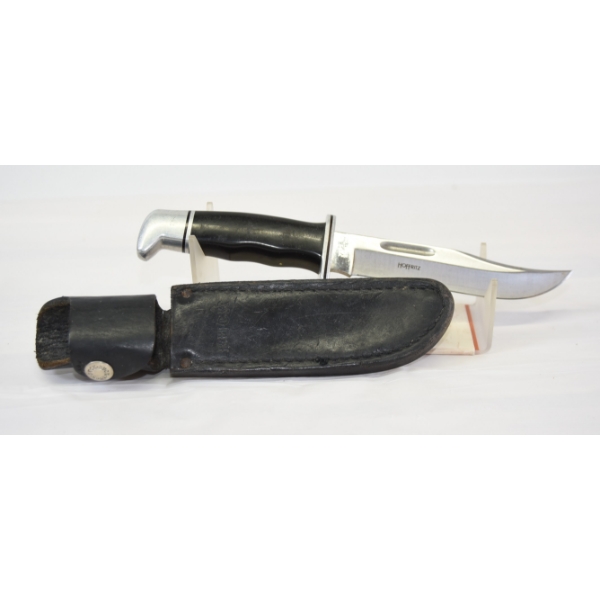Hoffritz Buck Knife W/ Leather Sheath