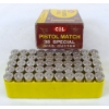 Image 1 : 50 Rounds CIL Pistol Match 38 Special Ammunition 