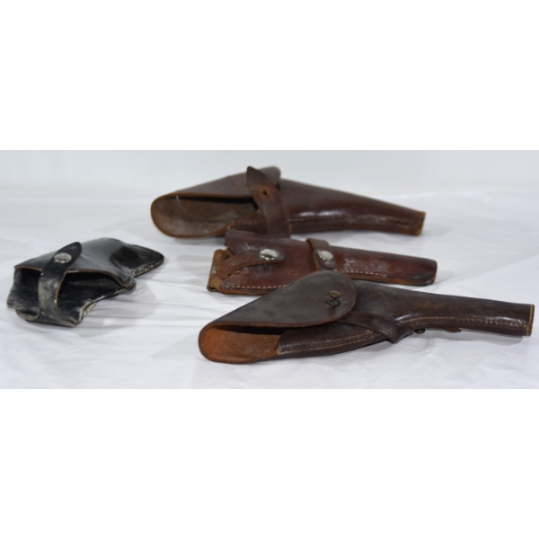 Box Lot Assorted Leather Gun Holsters 
