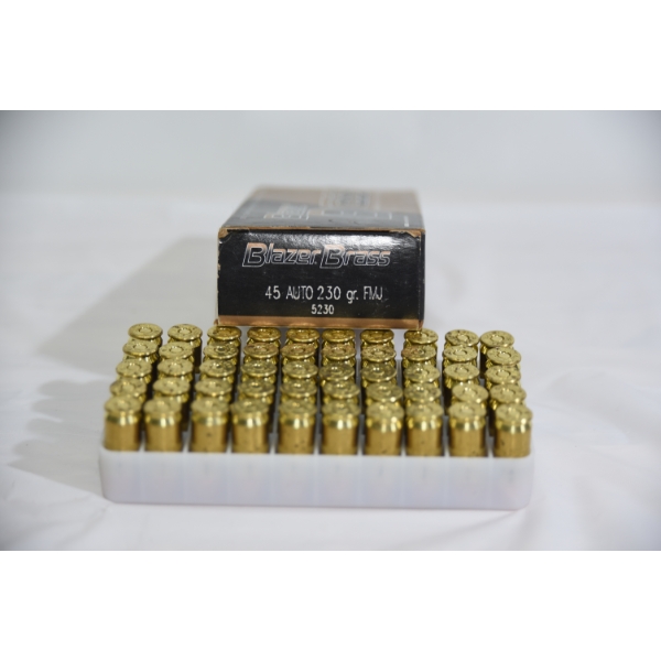 50 Rounds Blazer 45 Auto 230gr FMJ Ammunition 