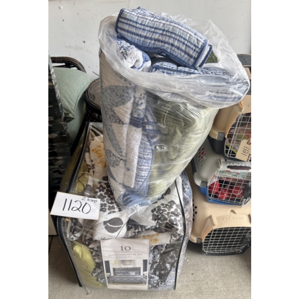 King Comforter Set, Pillows, Blankets & Towels 