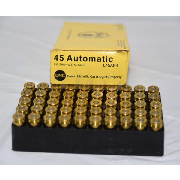 50 Rounds UMC .45 ACP 230 Grain FMJ Ammunition