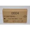Image 1 : 20 Rounds Unknown Brand 7.62mm Ball C21 Ammunition 
