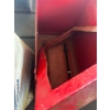 Image 1 : Red Sheet Steel Tractor Battery Box with Hold-Down Frame & Latch