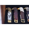Image 4 : Franklin Mint Eagle Set Knives In Wooden Display & 6 Franklin Mint Collector Knives Pouches 