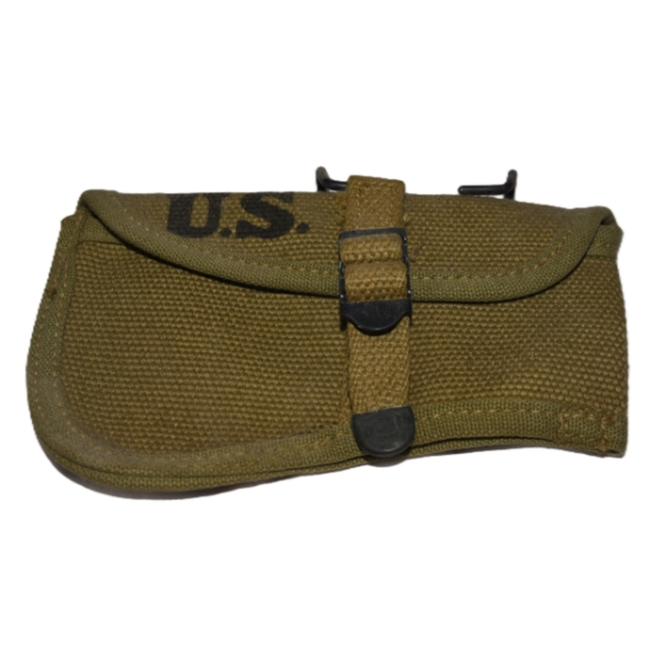 2 U.S. WWII M1 Garand Canvas Tool / Oiler Pouches