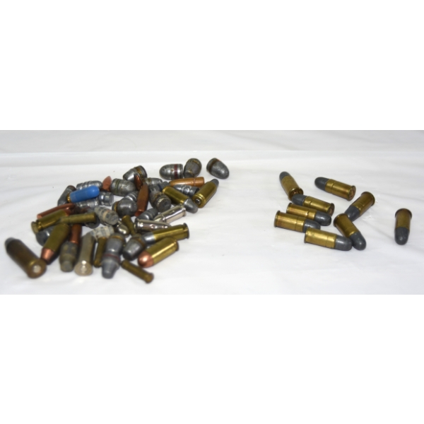 24 Rounds Assorted Brands & Caliber Ammunition With 29 Reloading Bullets