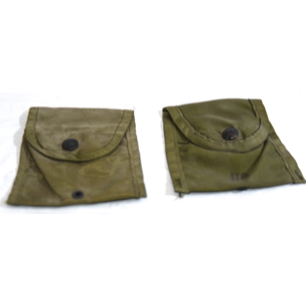 2 US Army First Aid/Compass Nylon Pouches