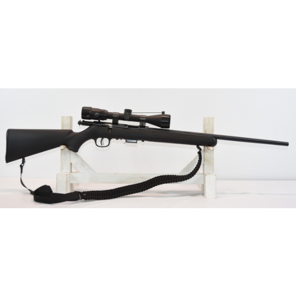 Savage Model 93R17 Bolt Action .17HMR Caliber Rifle With Sling & Scope