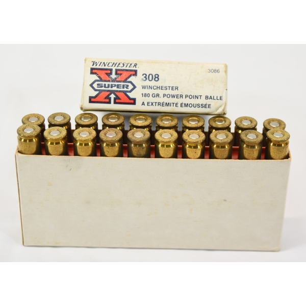 20 Rds. Winchester 308 WIN 180gr JKT Soft Point Ammunition 