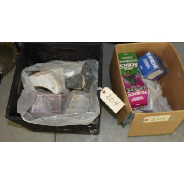 Box Lot of Unsculpted Stones & Kits