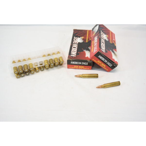 40 Rounds American Eagle 223 Rem Ammunition