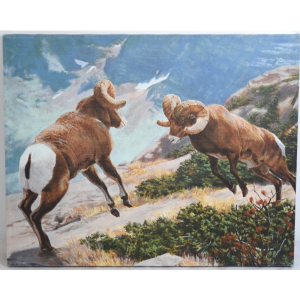 Remington Ltd Edition 1979 Stretched Canvas Big Horn Sheep