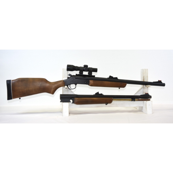 Rossi Model M20 Single Shot 20 Gauge Rifled Barrel Shotgun With Extra Barrel And Scope