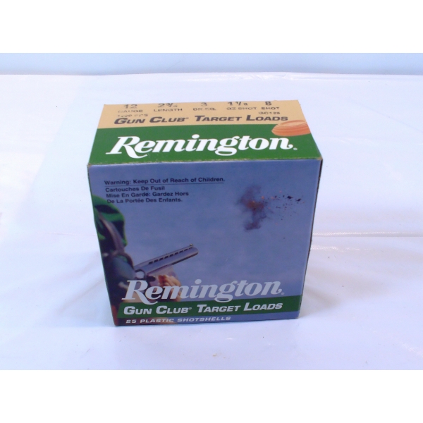 25 Rounds Remington 12 Gauge 2 3/4 1 1/8 8 Shot Ammunition 