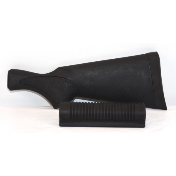 Black Synthetic Shotgun Stock  12 Gauge &  Black Synthetic Ribbed Forend 