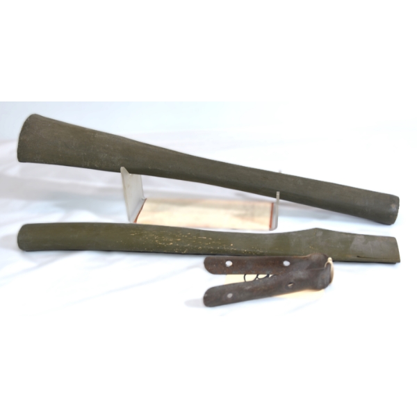 Box Lot Hatchet Handles & Shovel Brackets