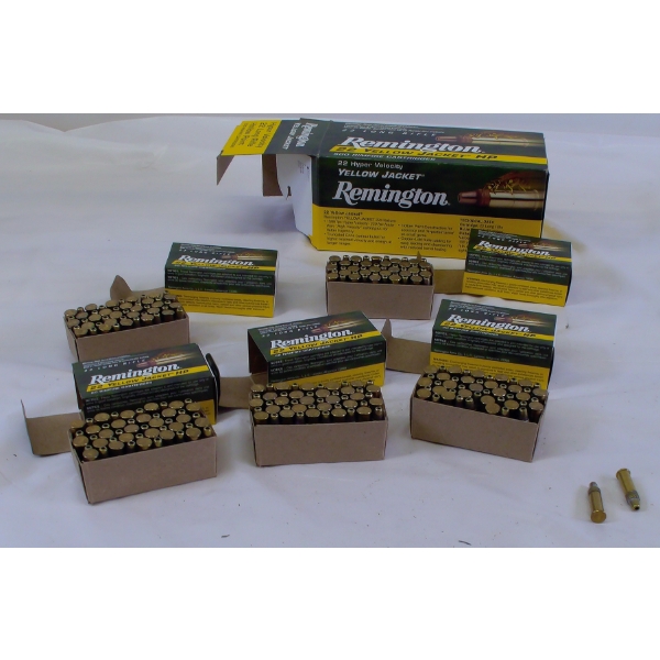 250 Rounds Remington Yellow Jacket .22LR HP Ammunition 