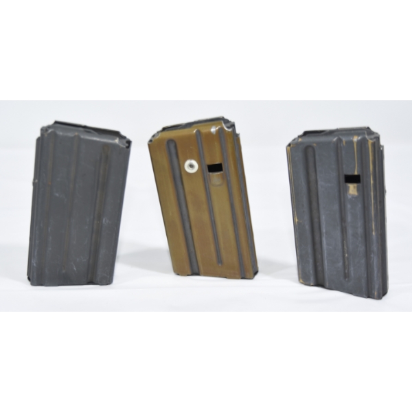 3 AR15 Magazines In .223 Caliber Pinned To 5 Rounds