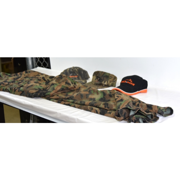Camo Bib XL And 3 Hats 