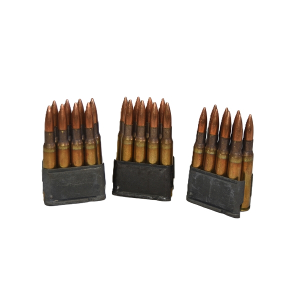 24 Rounds 30-06 F.M.J. Factory Ammo In M1 Garand Clips