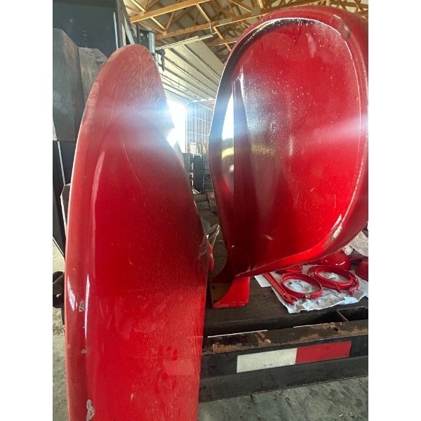 Restored Red Tractor Rear Fenders, Possibly Farmall H / M