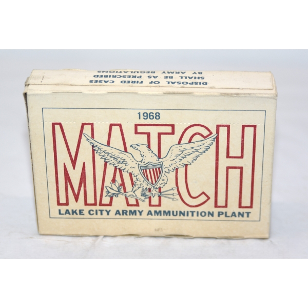 20 Rounds Lake City Army Ammunition Plant .30 Match Ammunition