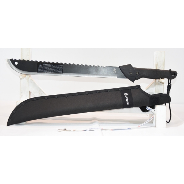 Black Gerber Gator Machete Knife With Nylon Sheath 