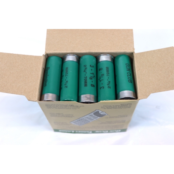 25 Rounds Remington 12 Gauge 2 3/4 1 1/8 8 Shot Ammunition 