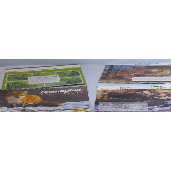 4- Remington Calendars 1975, 1988, 1998 , 2017