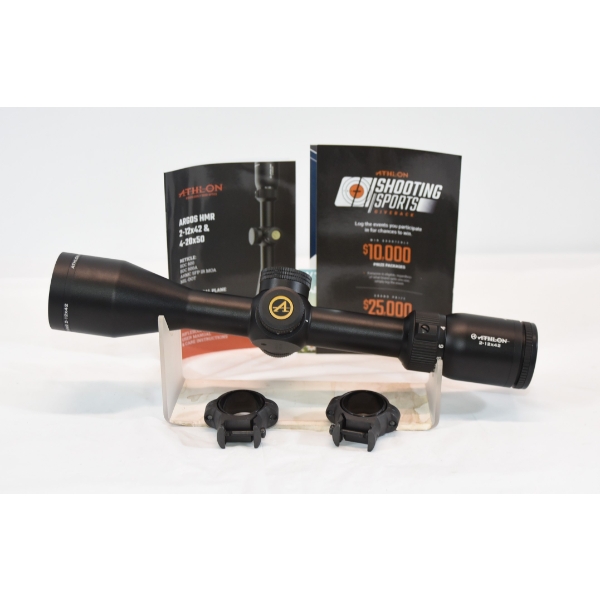 Athlon Argos HMR 2-12x42 BDC 600 SFP Scope In Box With Rings