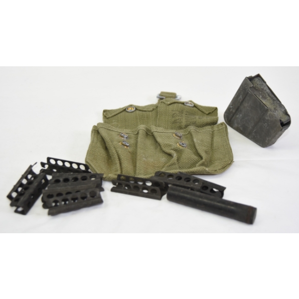 Lee Enfield 10 Stripper Clips, Oiler, Pouch & Magazine