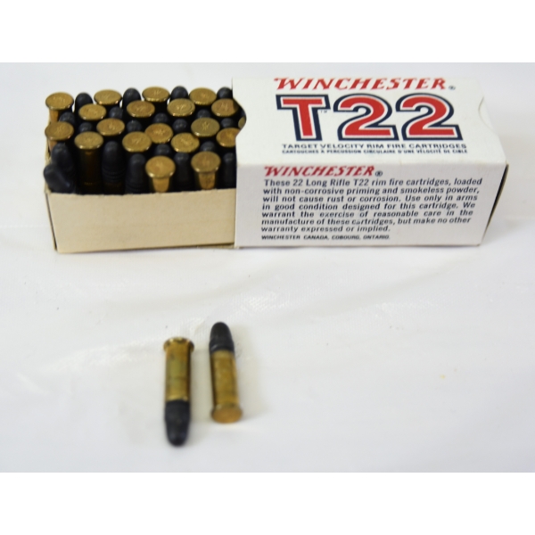 50 Rounds Winchester T22 Target Velocity Rim Fire Ammunition 