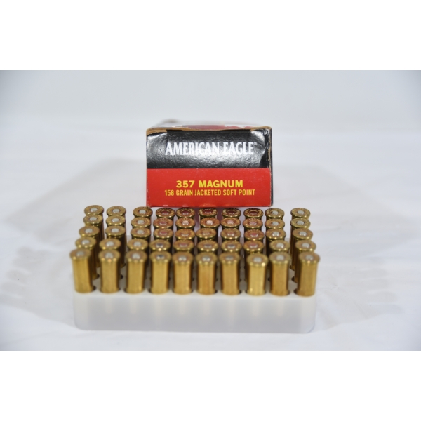 50 Rounds American Eagle 357 Magnum 158gr JSP Ammunition