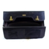 Image 3 : Black Leather Salesman Briefcase W/ Lock