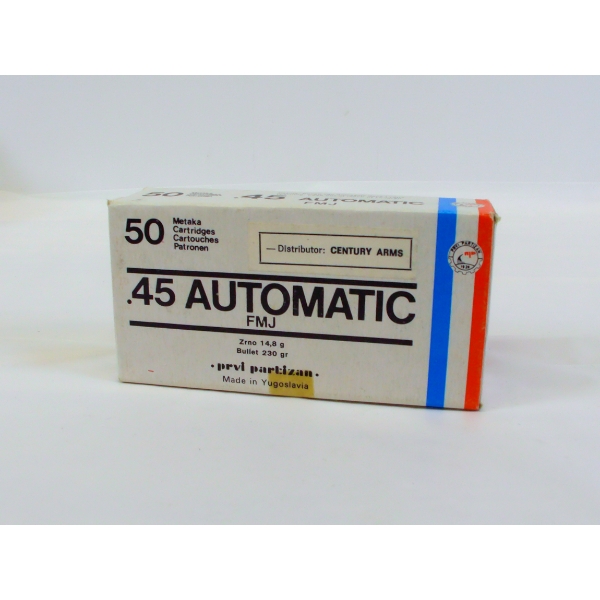 50 Rounds Metaka Cartridges .45 Automatic Ammunition 