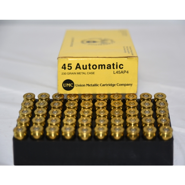 50 Rounds UMC .45 ACP 230 Grain FMJ Ammunition