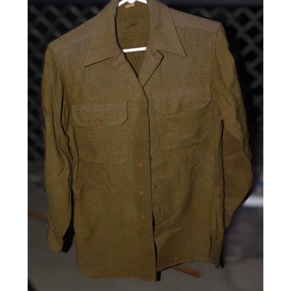 U.S. WWII Wool Field Shirt w/ Sgt Chevrons