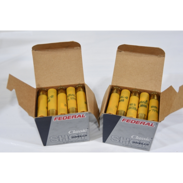 50 Rounds Federal 20 Gauge 3" #2 Shot Ammunition 