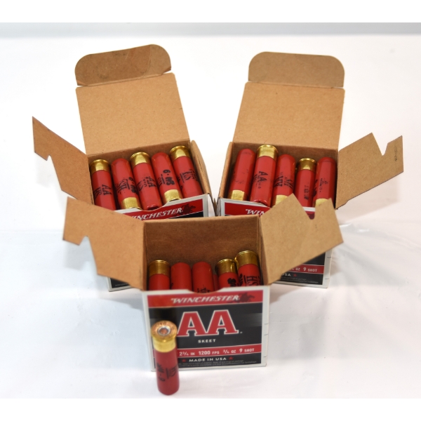 65 Rounds Winchester AA  28 Gauge 2 3/4 1200 Volt 3/4 oz. 9 Shot Ammunition 
