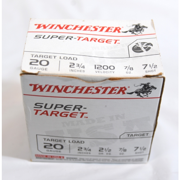 25 Shotgun Shells -Winchester Super -Target - 20 Gauge- 2 3/4 7 1/2 Shot