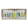 Image 1 : Framed Trolling Spoon Display, 10 Salmon/Trout Spoons, Metal Frame