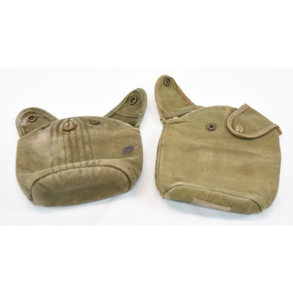2 Canvas Military Water Can Pouches